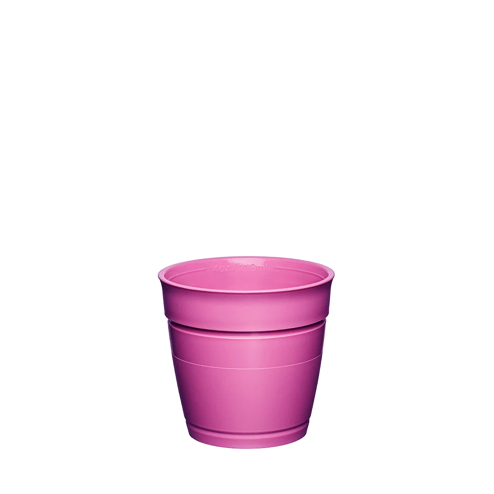 Original Plastic Cup Base - XXS 4oz | Rosy Pink