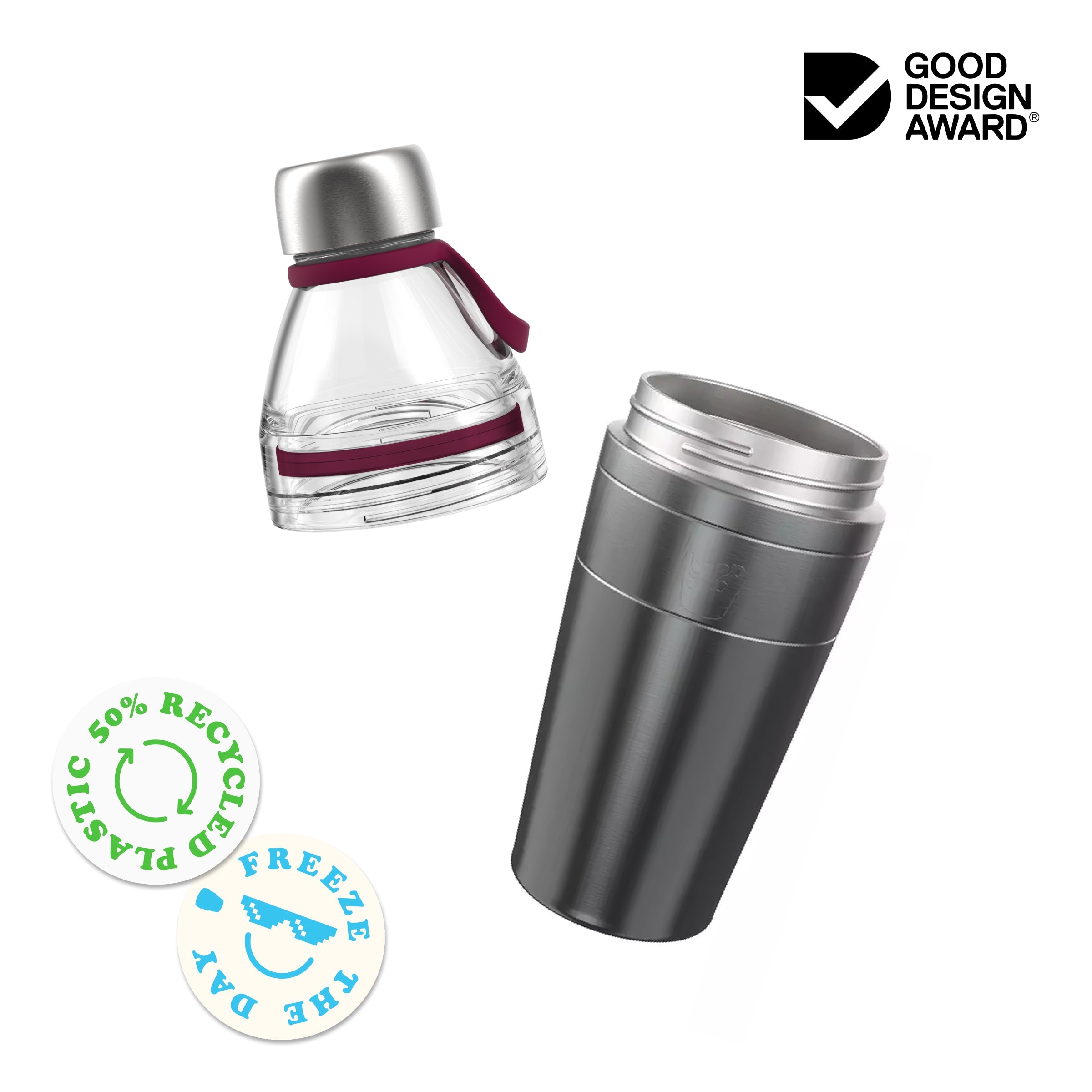 Helix Bottle Clear Top - 660ml | Cloud