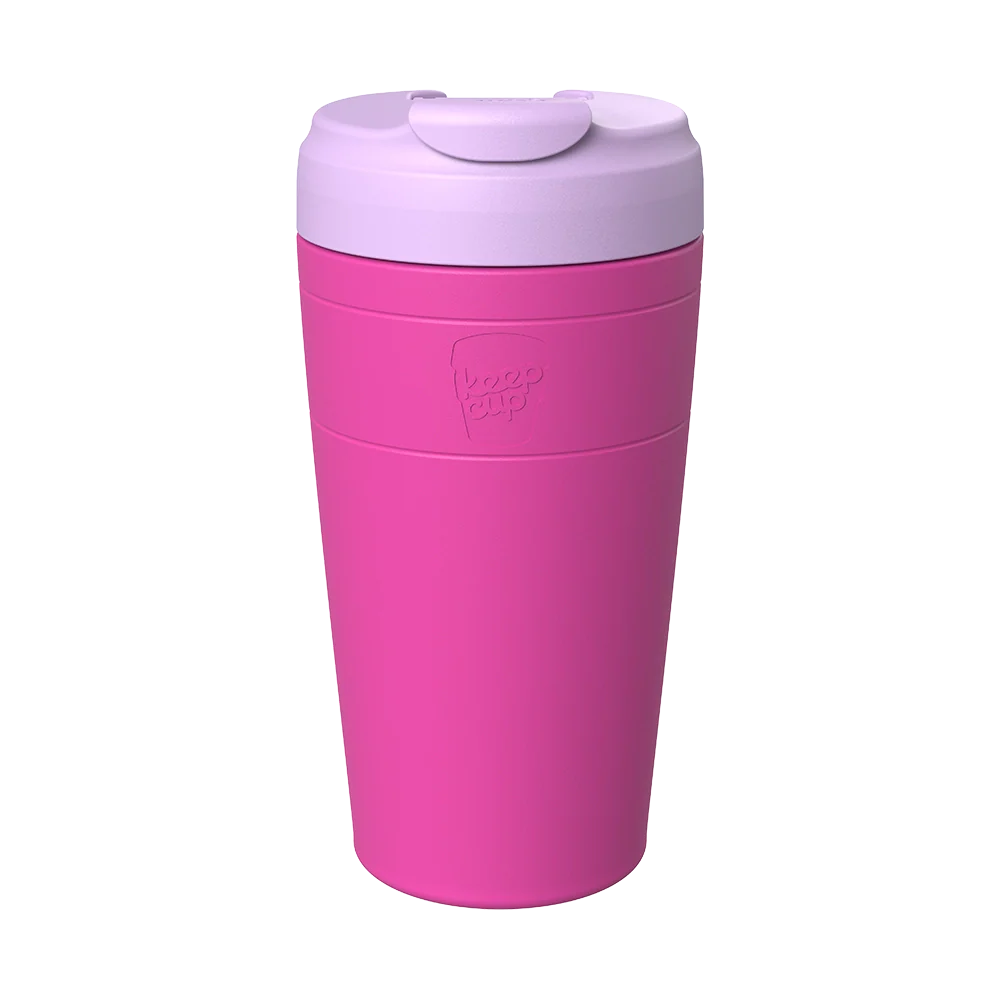 Large Pink KeepCup stainless steel travel mug