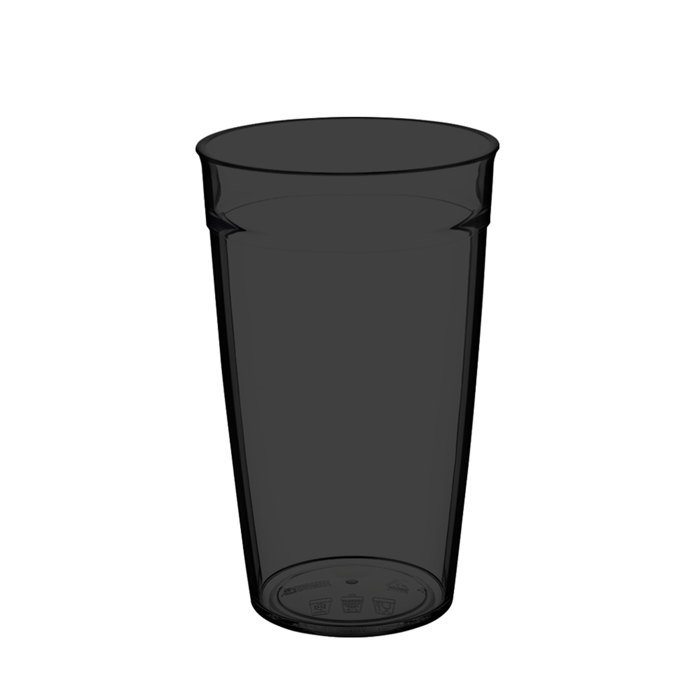 Original Plastic Cup Base - L 16oz | Black Tint 100% Recycled