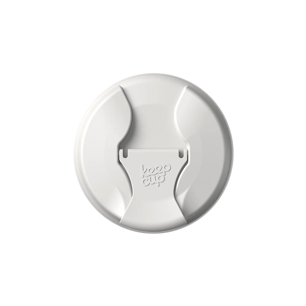 Bone sipper lid with 'KeepCup' branding on a white background