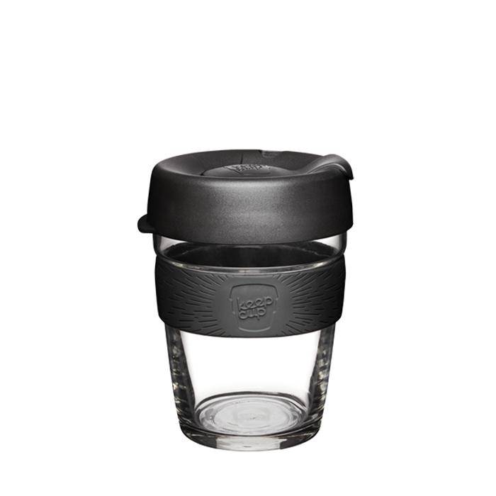 KeepCup Brew M 12oz Black | Glass Reusable Coffee Cup UK