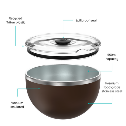 Go Bowl Luxe - Flat Lid | Chocolate